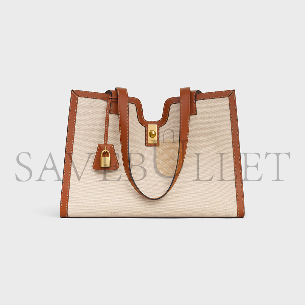 CELINE CABAS 16 IN TEXTILE AND CALFSKIN 114482FD3.02NT (37*29*12cm)